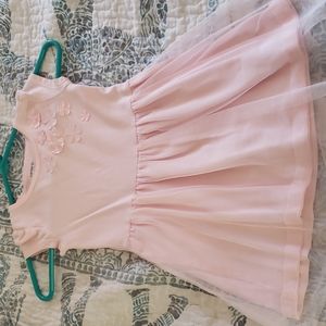 Carter's Girls 4T Pink dress with tulle skirt overlay.